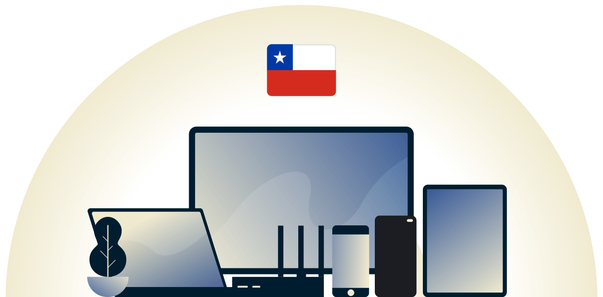 VPN chilien protégeant une variété de dispositifs.